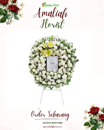 Krans Bunga Duka Cita di Sawal